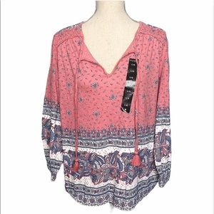 NWT Lucky Brand PeasAnt  Top Sz L
